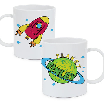 Personalised Space Plastic Mug - image 4
