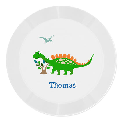 Personalised Dinosaur Plastic Plate - image 2