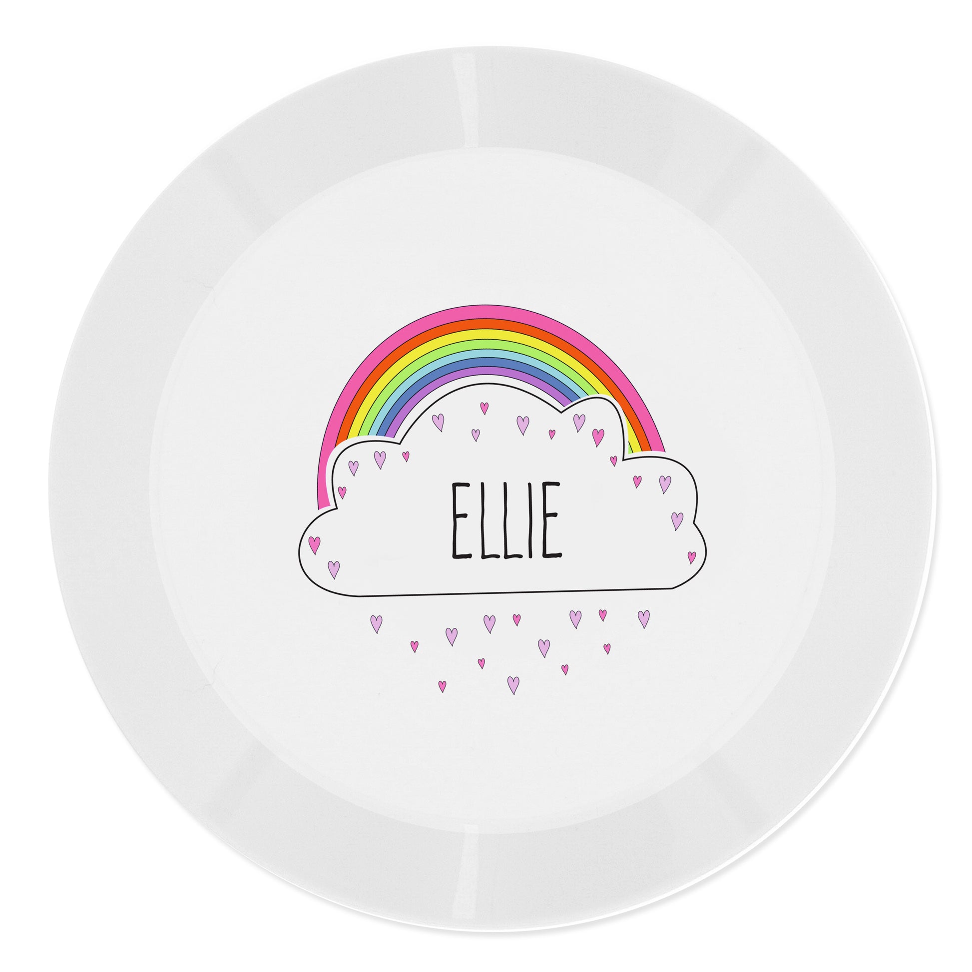 Personalised Rainbow Plastic Plate - image 2