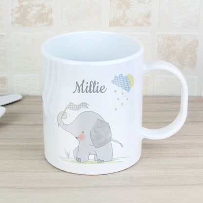 Personalised Hessian Elephant Plastic Mug - image 3