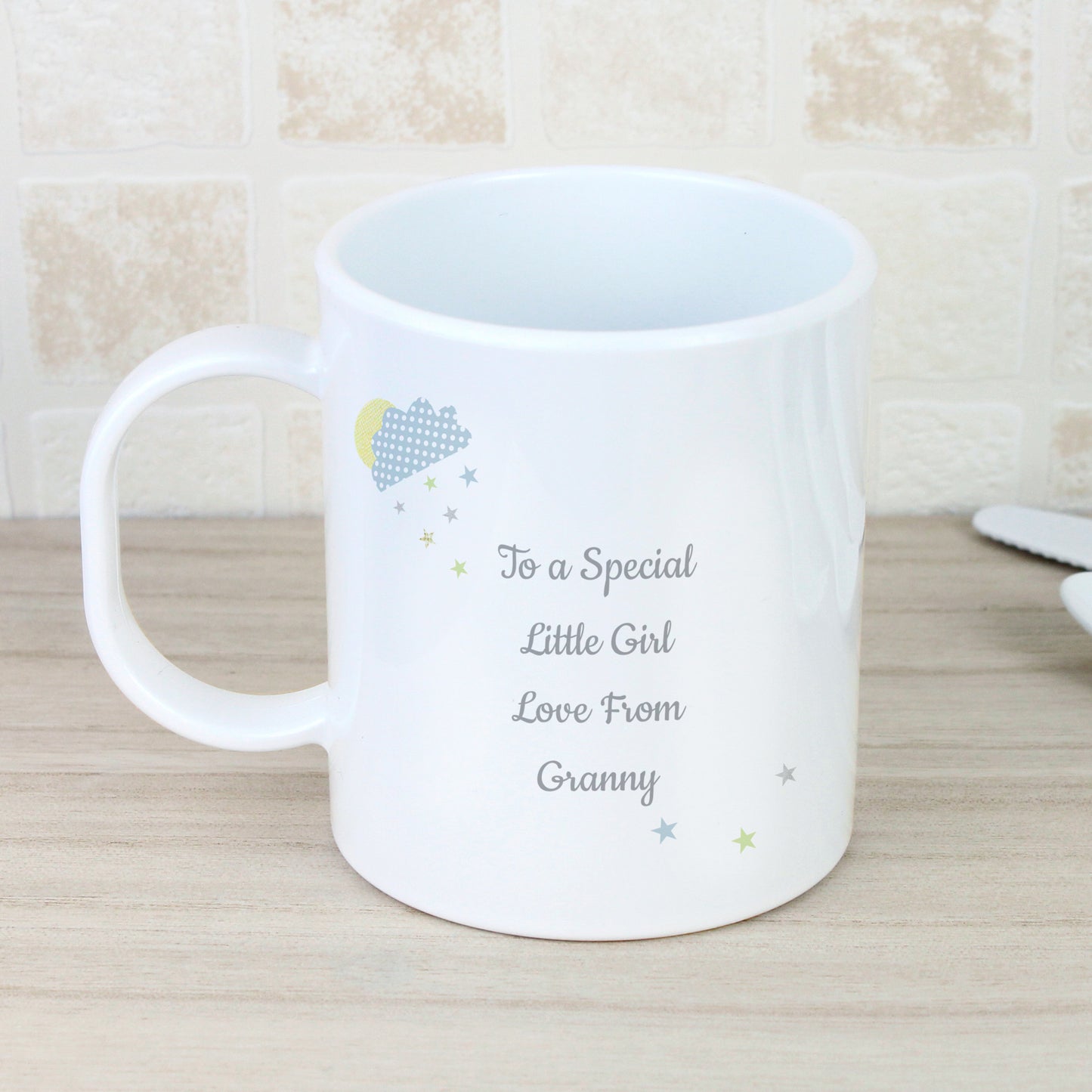 Personalised Hessian Elephant Plastic Mug - image 4