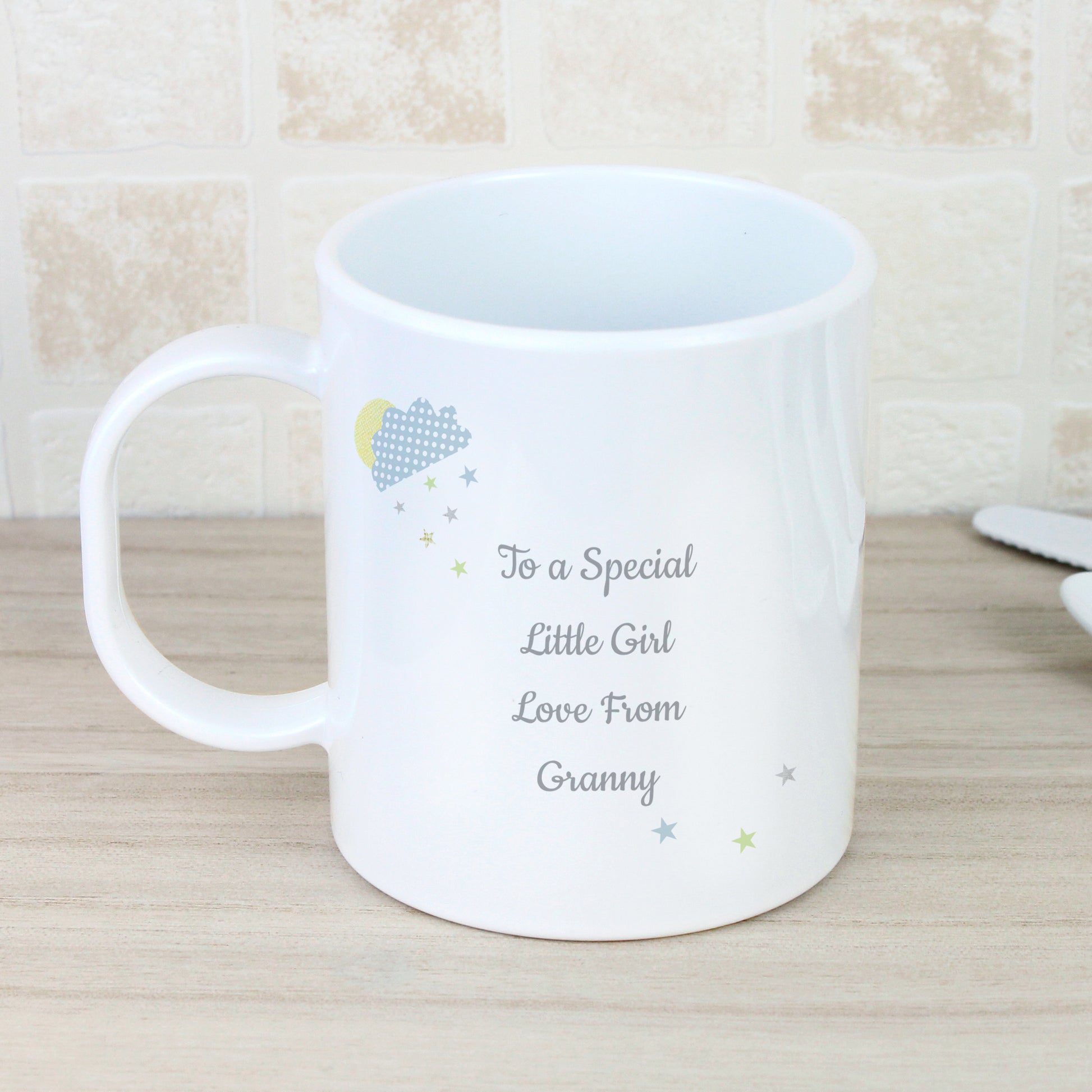 Personalised Hessian Elephant Plastic Mug - image 4