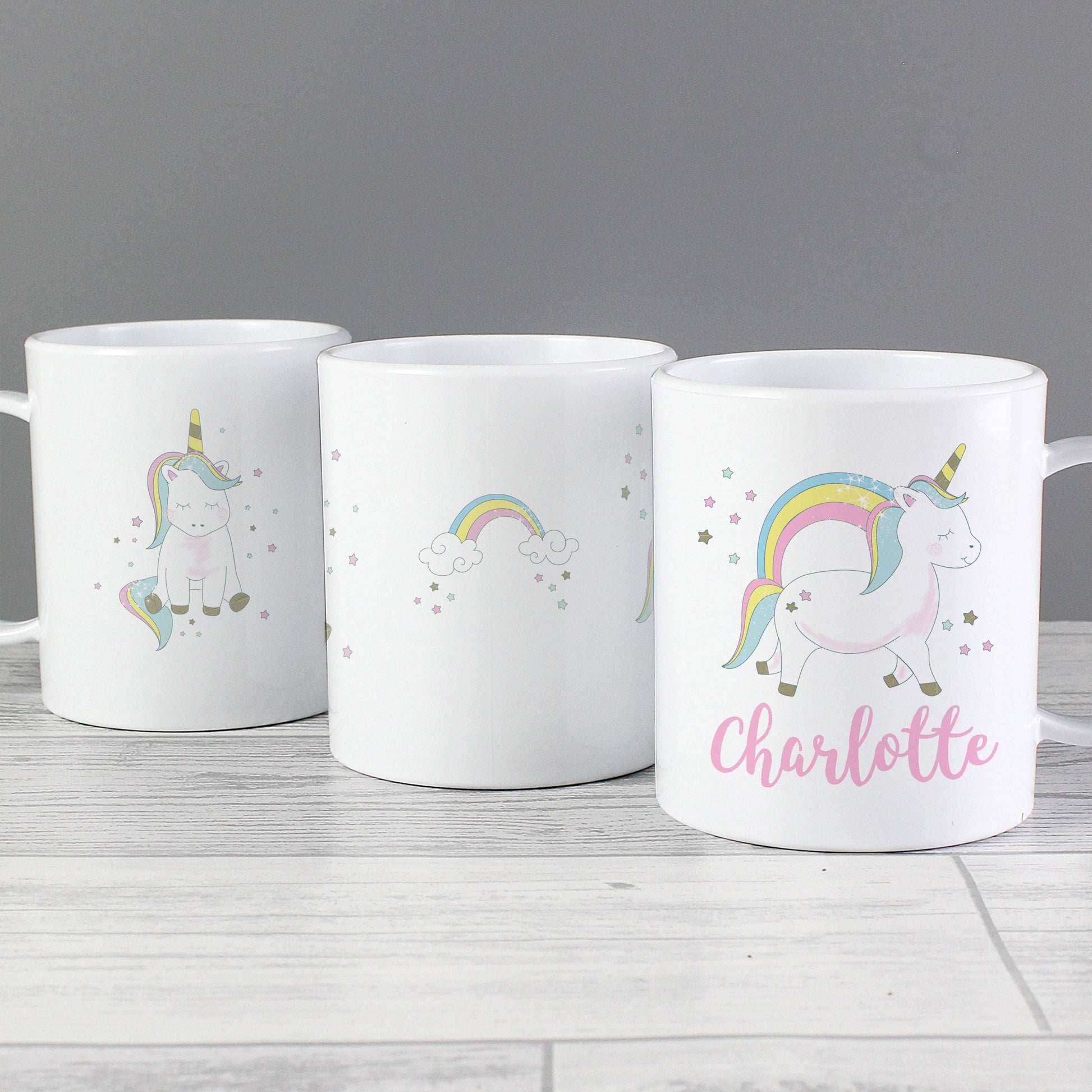 Personalised Baby Unicorn Plastic Mug - image 3