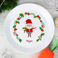 Personalised Christmas Toadstool Santa Plastic Plate from Heartfelt Gifts