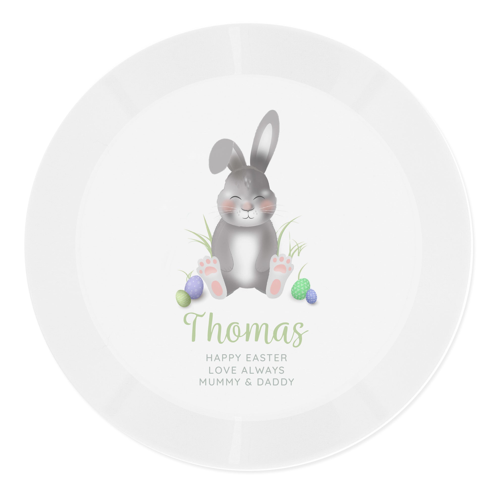 Personalised Easter Bunny Plastic Plate - image 5