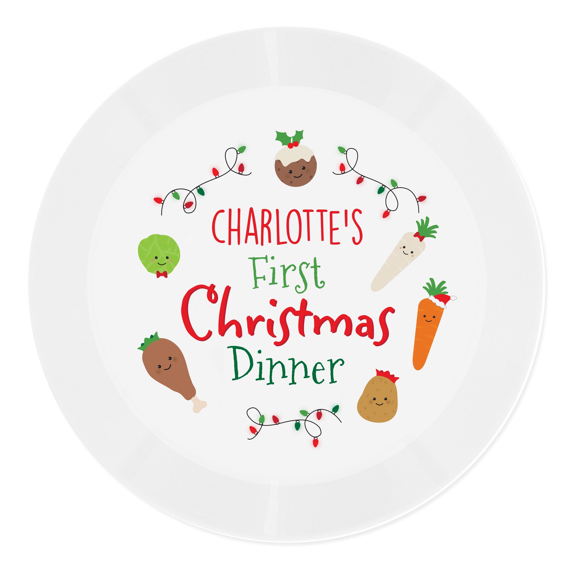 Personalised 'First Christmas Dinner' Plastic Plate - image 2