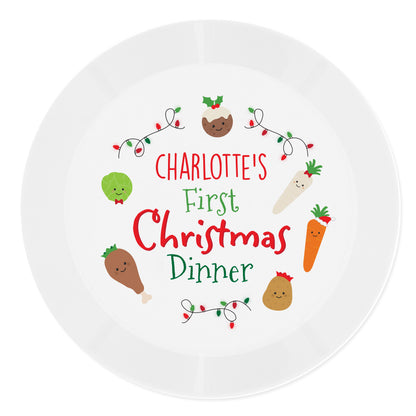 Personalised 'First Christmas Dinner' Plastic Plate - image 2