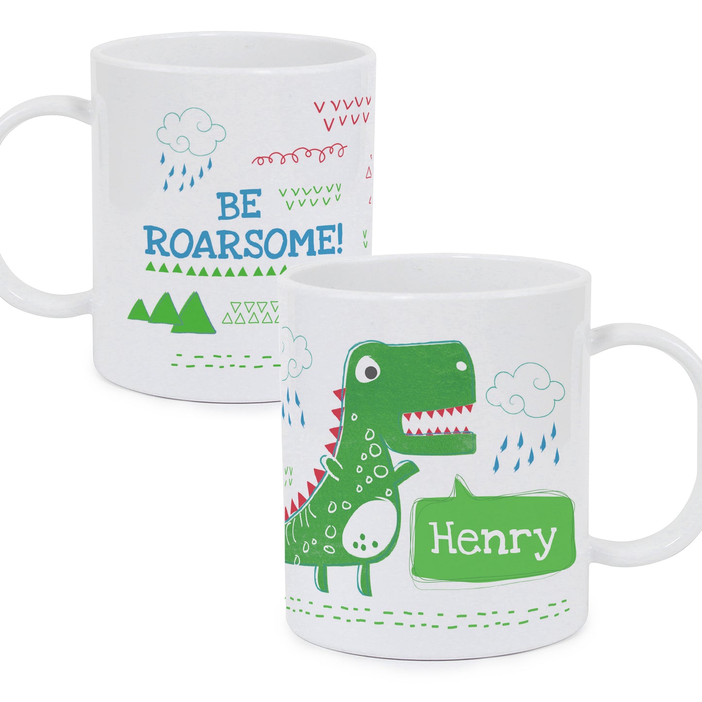 Personalised Be Roarsome Dinosaur Plastic Mug - image 2
