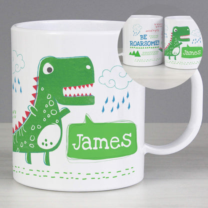 Personalised Be Roarsome Dinosaur Plastic Mug - image 5