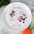 Personalised Santa and Rudolph Christmas Eve Mince Pie Plastic Plate from Heartfelt Gifts