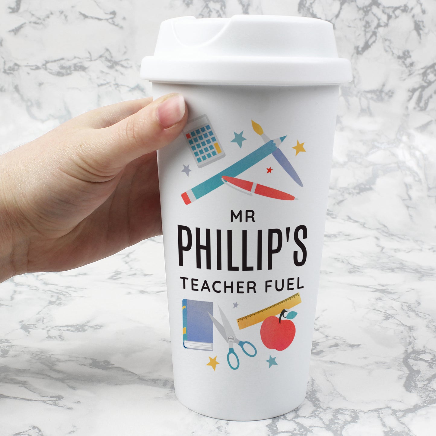 Personalised Teachers Insulated Reusable Eco Travel Cup - image 3