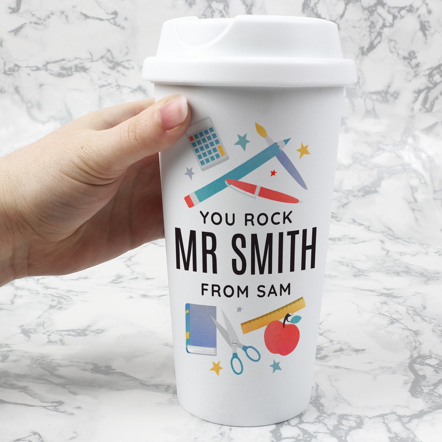 Personalised Teachers Insulated Reusable Eco Travel Cup - image 5
