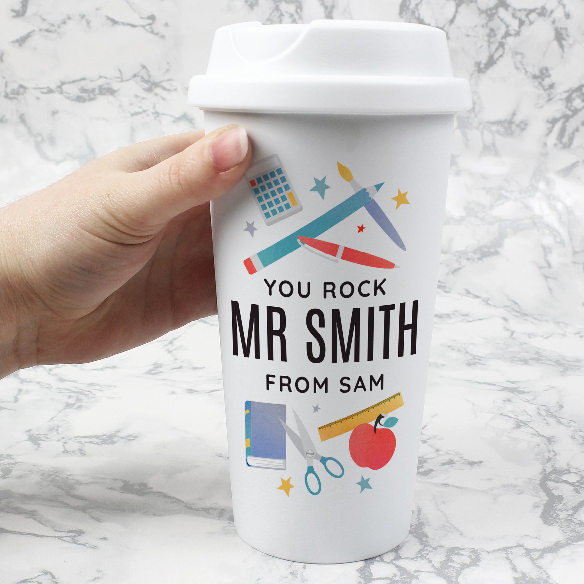 Personalised Teachers Insulated Reusable Eco Travel Cup - image 5