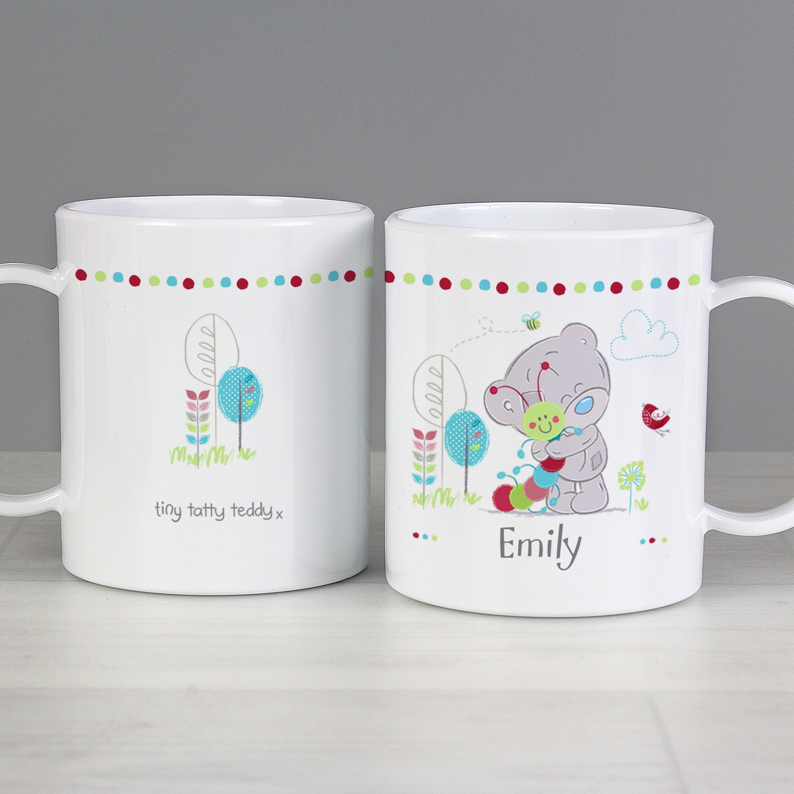 Personalised Tiny Tatty Teddy Cuddle Bug Plastic Mug from Heartfelt Gifts
