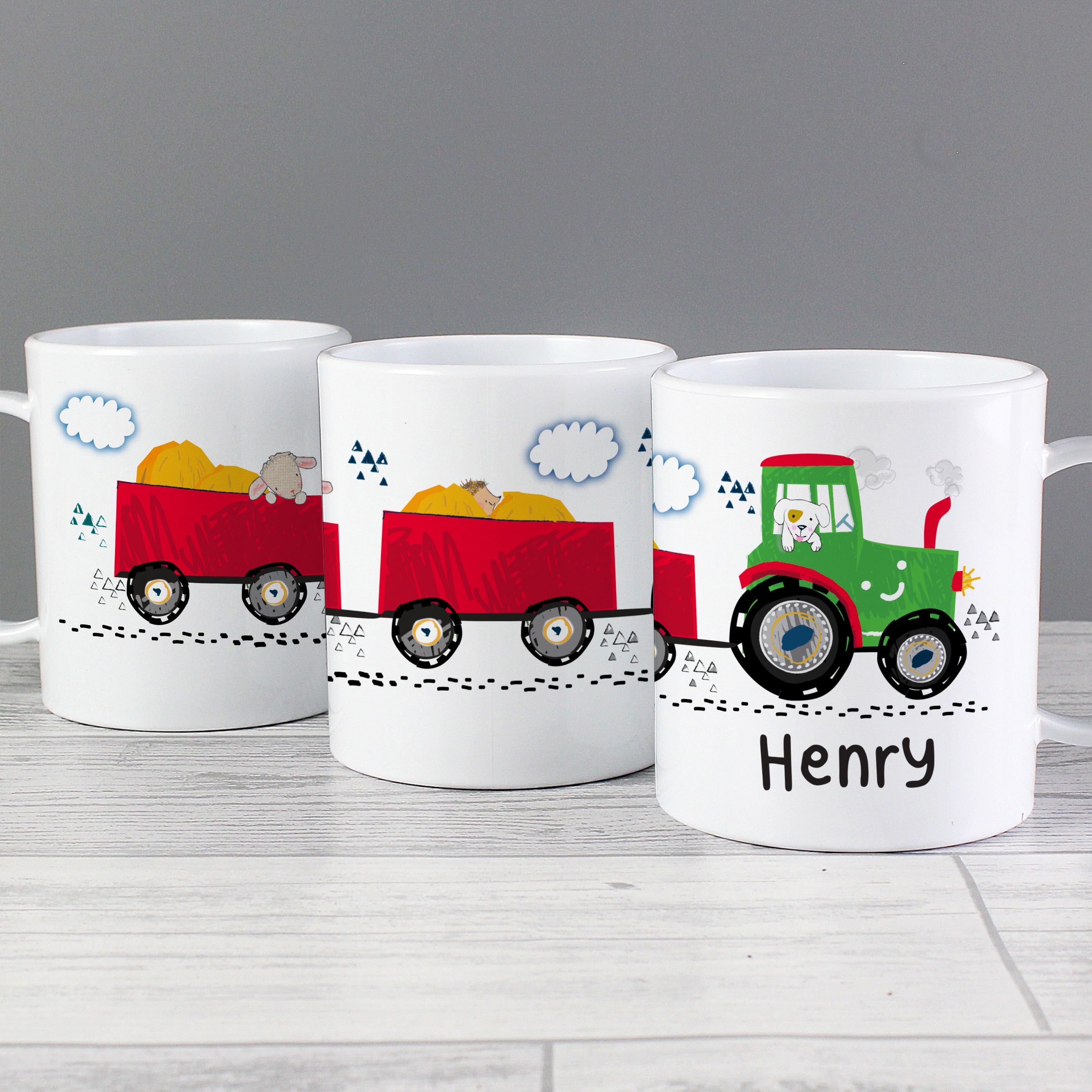 Personalised Tractor Plastic Mug from Heartfelt Gifts
