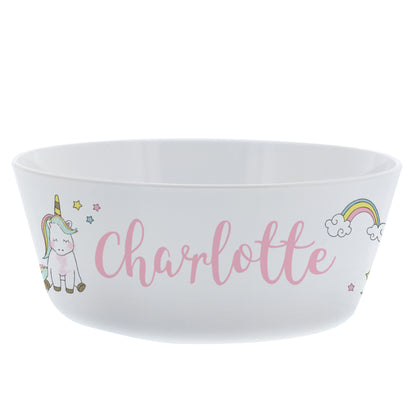 Personalised Baby Unicorn Plastic Bowl - image 2
