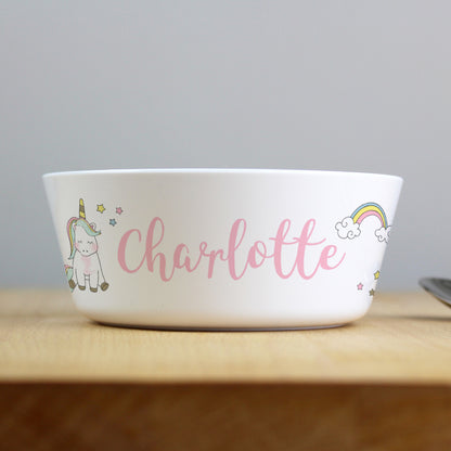 Personalised Baby Unicorn Plastic Bowl - image 3