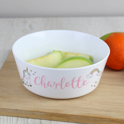 Personalised Baby Unicorn Plastic Bowl - image 4