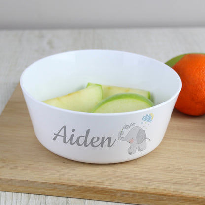 Personalised Hessian Elephant Plastic Bowl - image 3