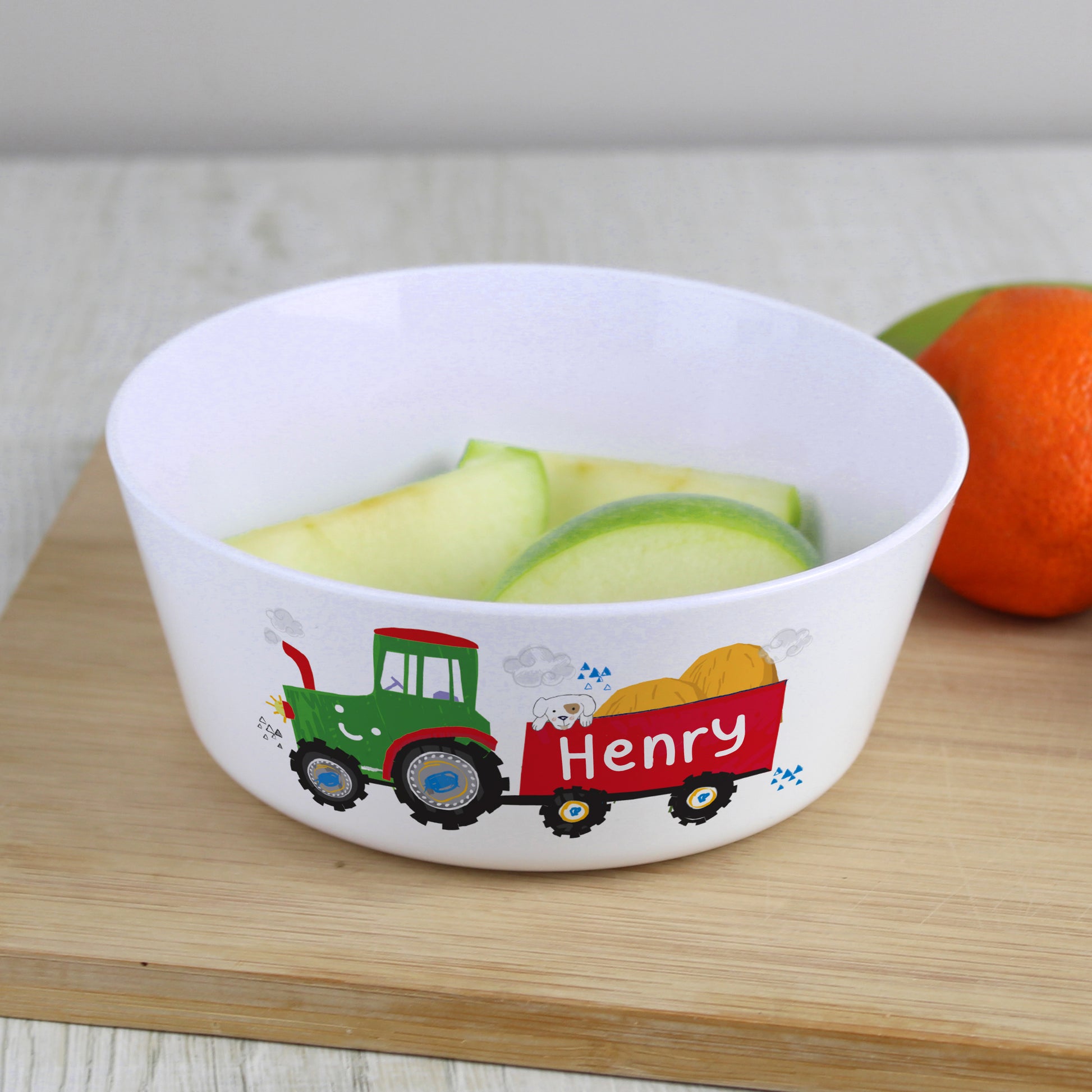 Personalised Tractor Plastic Bowl - image 3