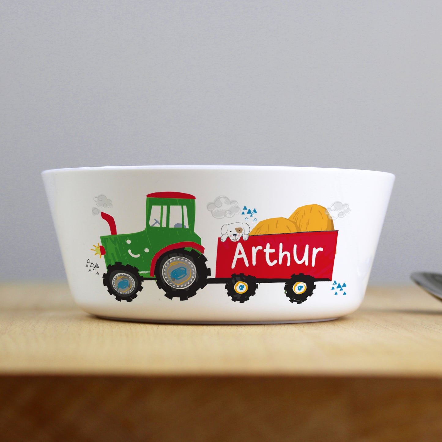 Personalised Tractor Plastic Bowl - image 4