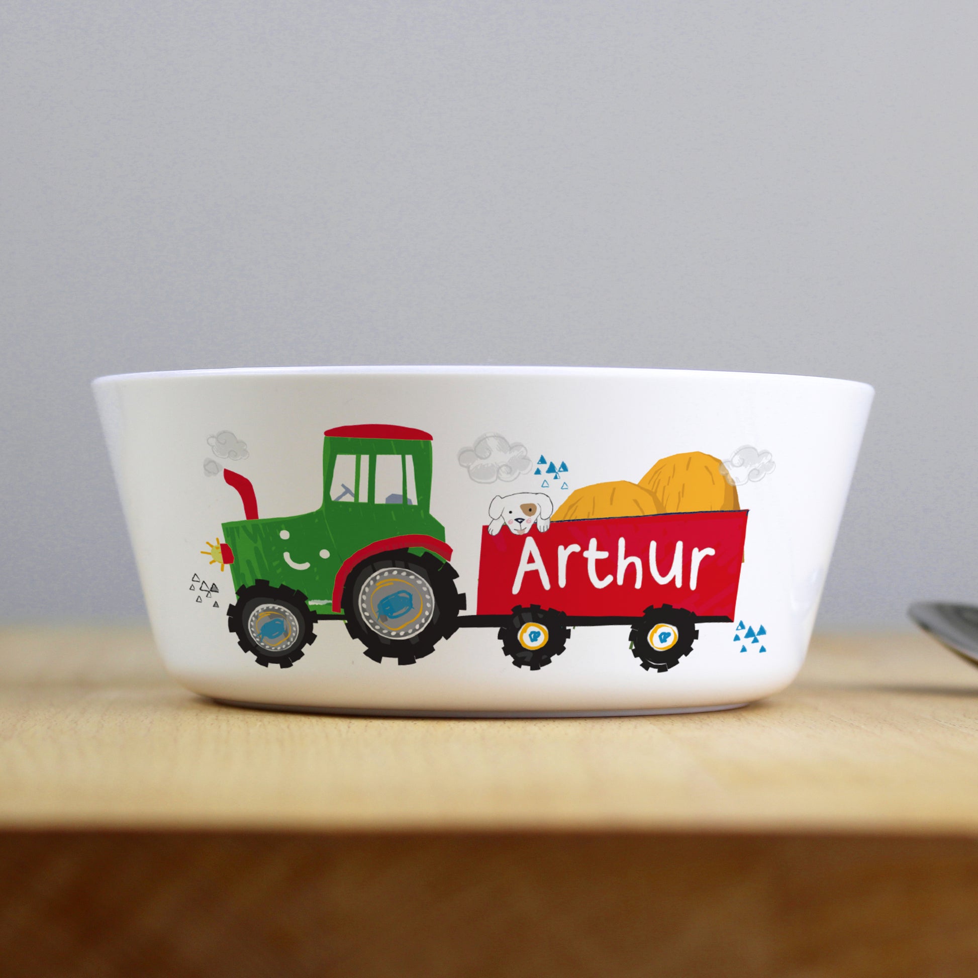 Personalised Tractor Plastic Bowl - image 4