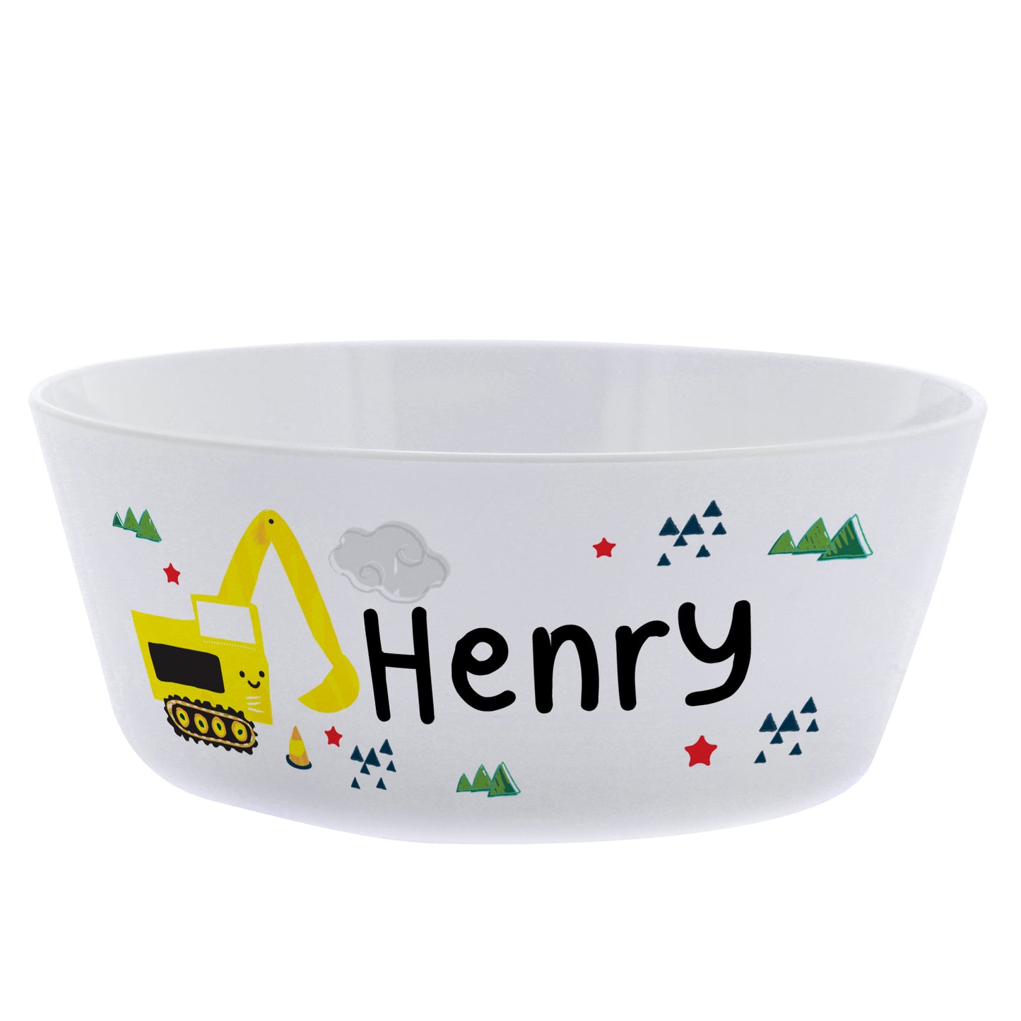 Personalised Digger Plastic Bowl - image 2