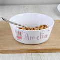 Personalised Toadstool Fairy Plastic Bowl from Heartfelt Gifts