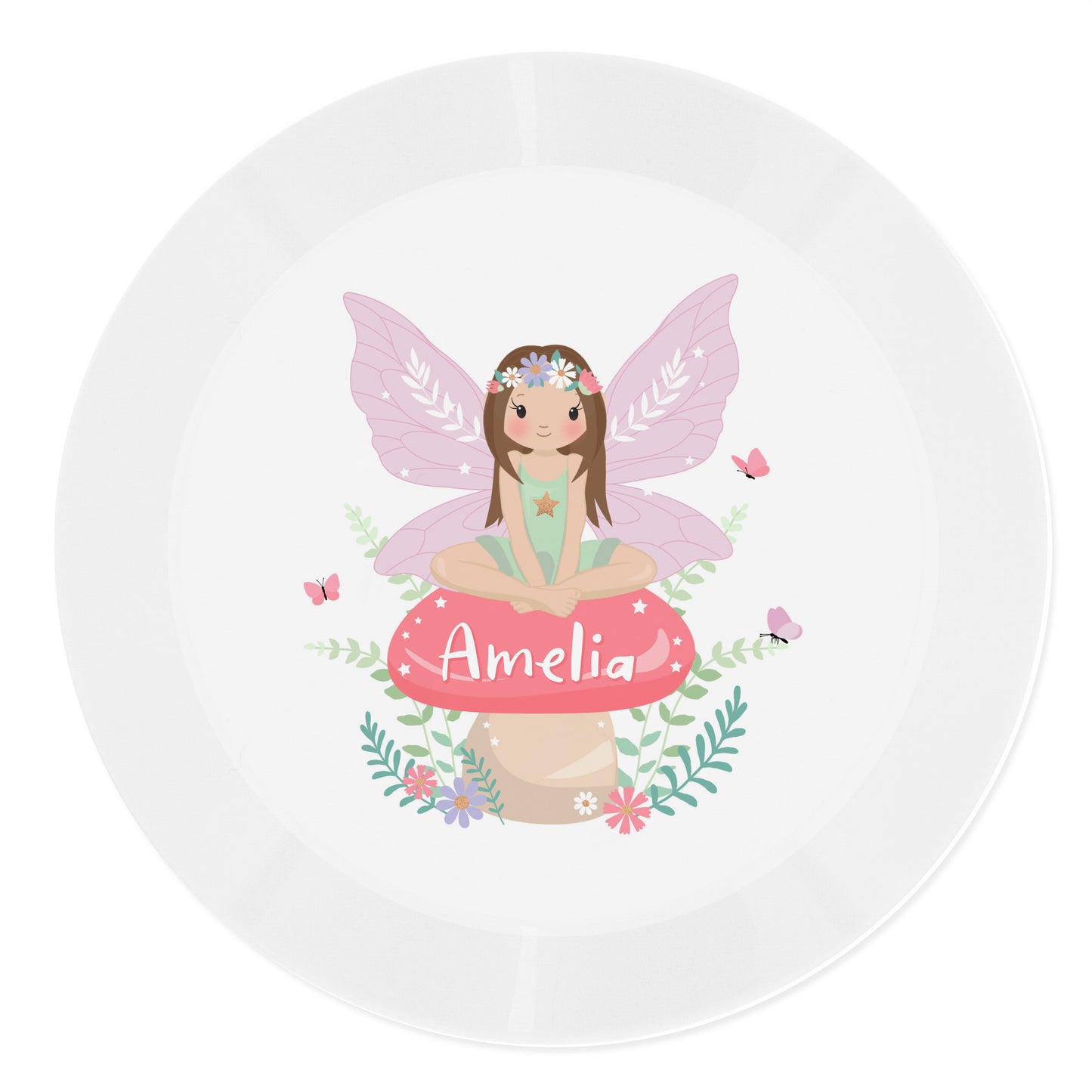 Personalised Toadstool Fairy Plastic Plate - image 4