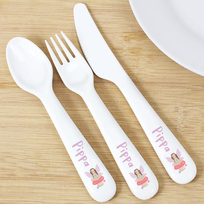 Personalised Toadstool Fairy Plastic Cutlery - image 3