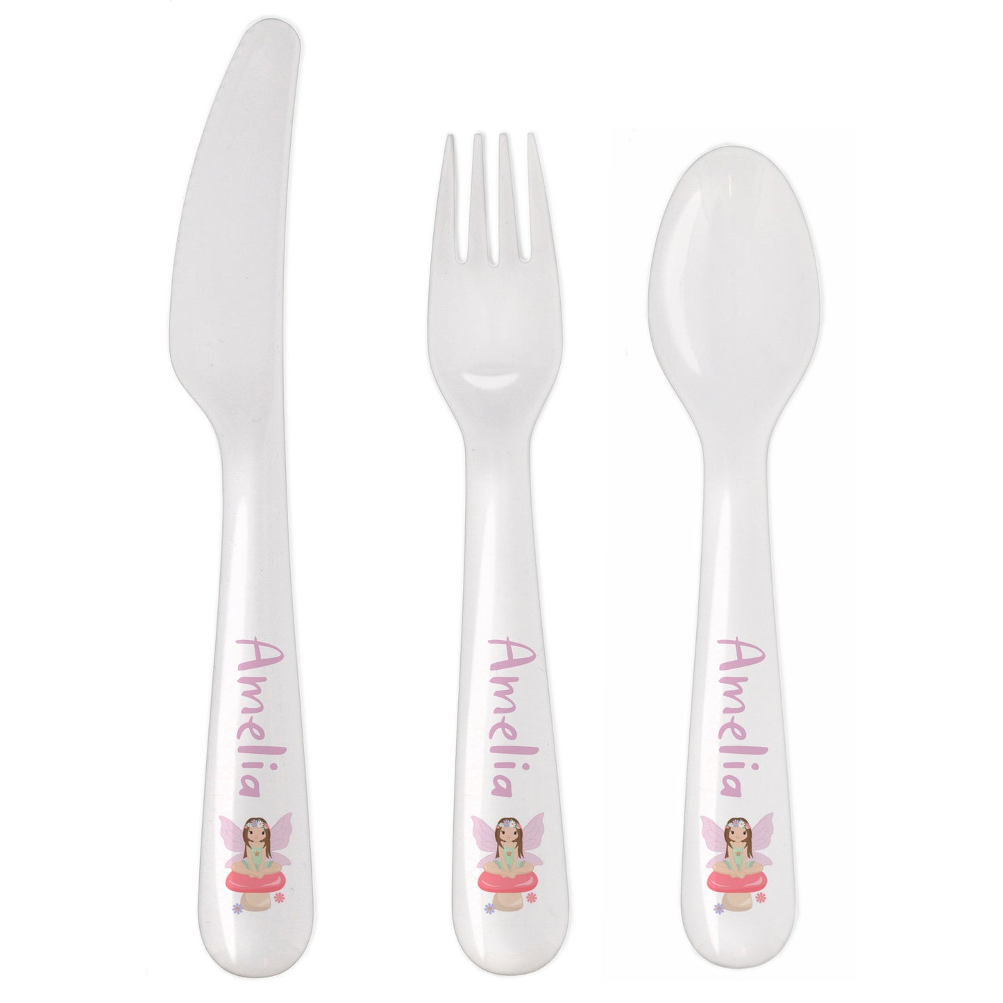 Personalised Toadstool Fairy Plastic Cutlery - image 4