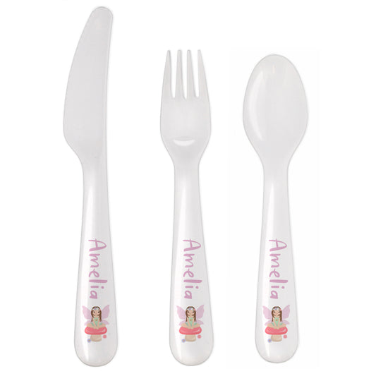 Personalised Toadstool Fairy Plastic Cutlery - image 4