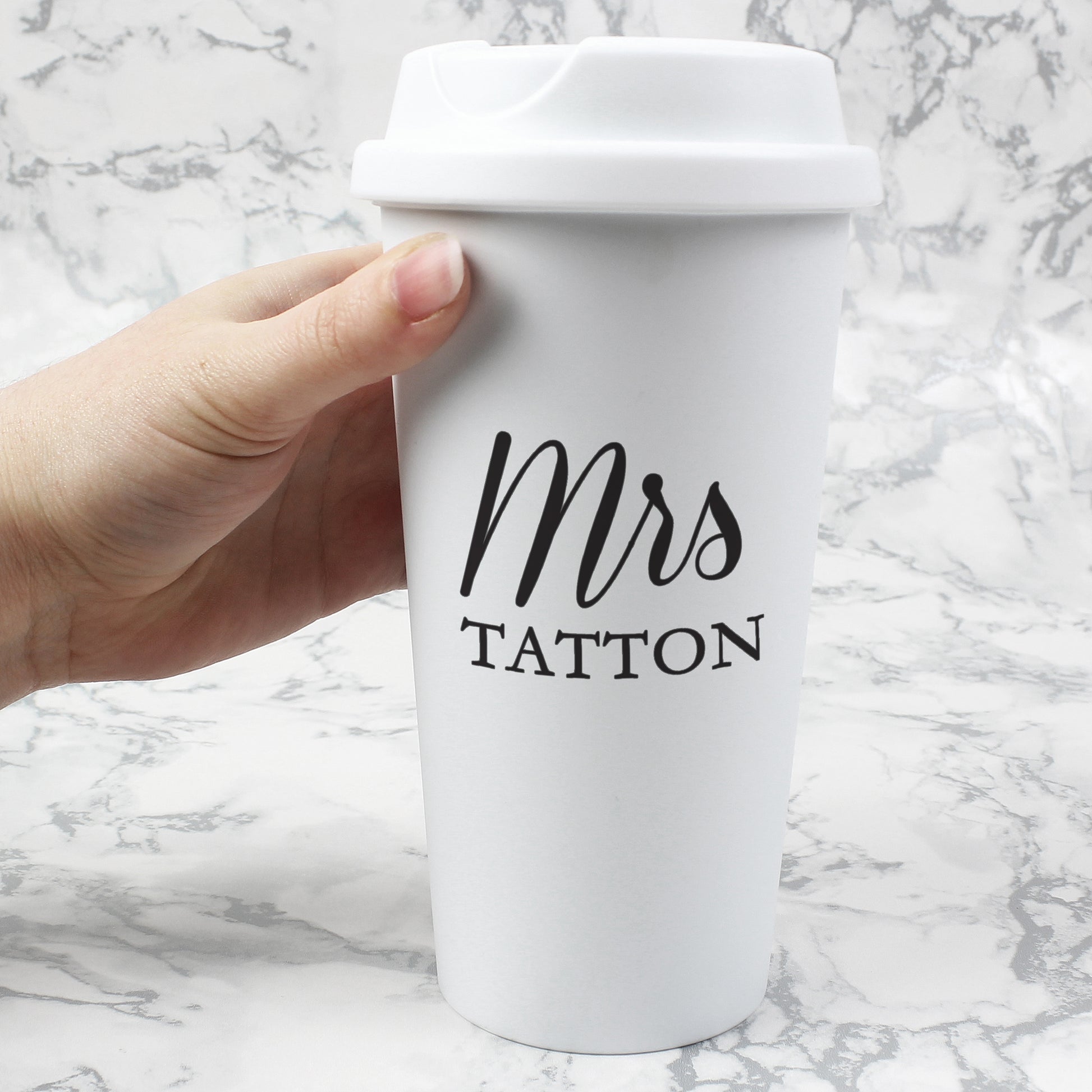 Personalised Free Text Insulated Reusable Eco Travel Cup from Heartfelt Gifts