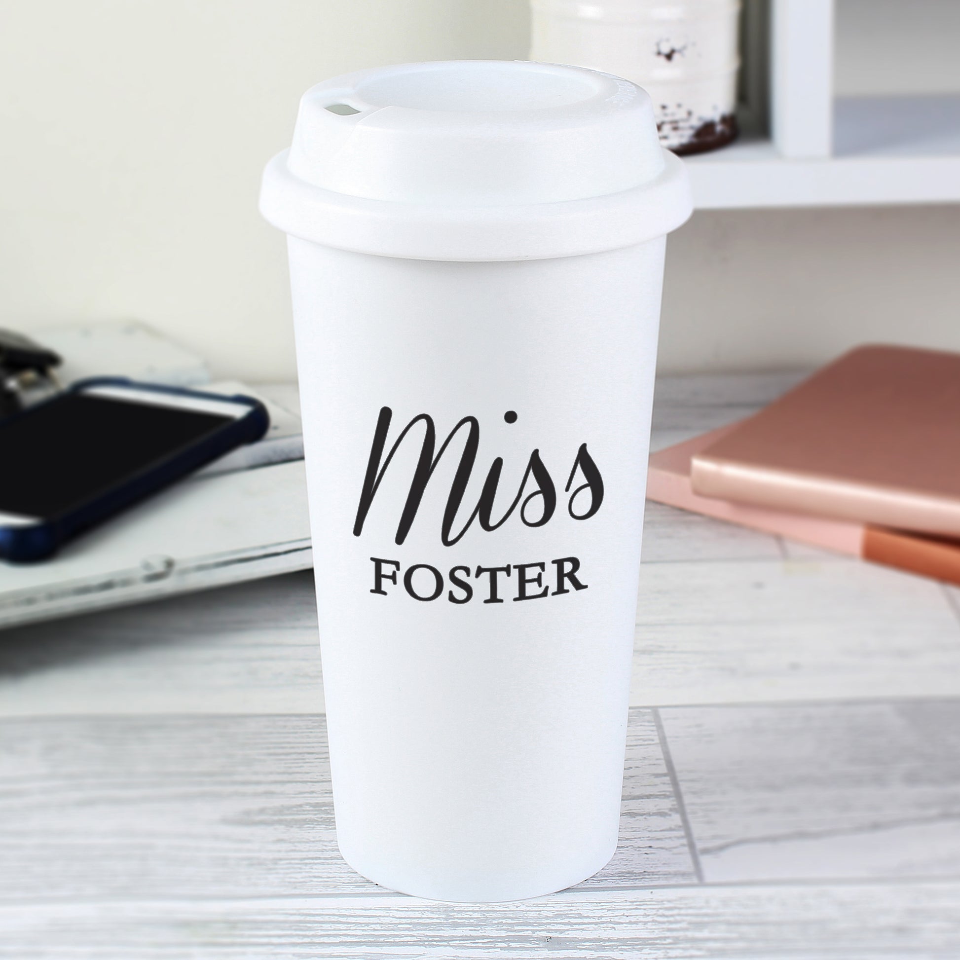 Personalised Free Text Insulated Reusable Eco Travel Cup - image 3