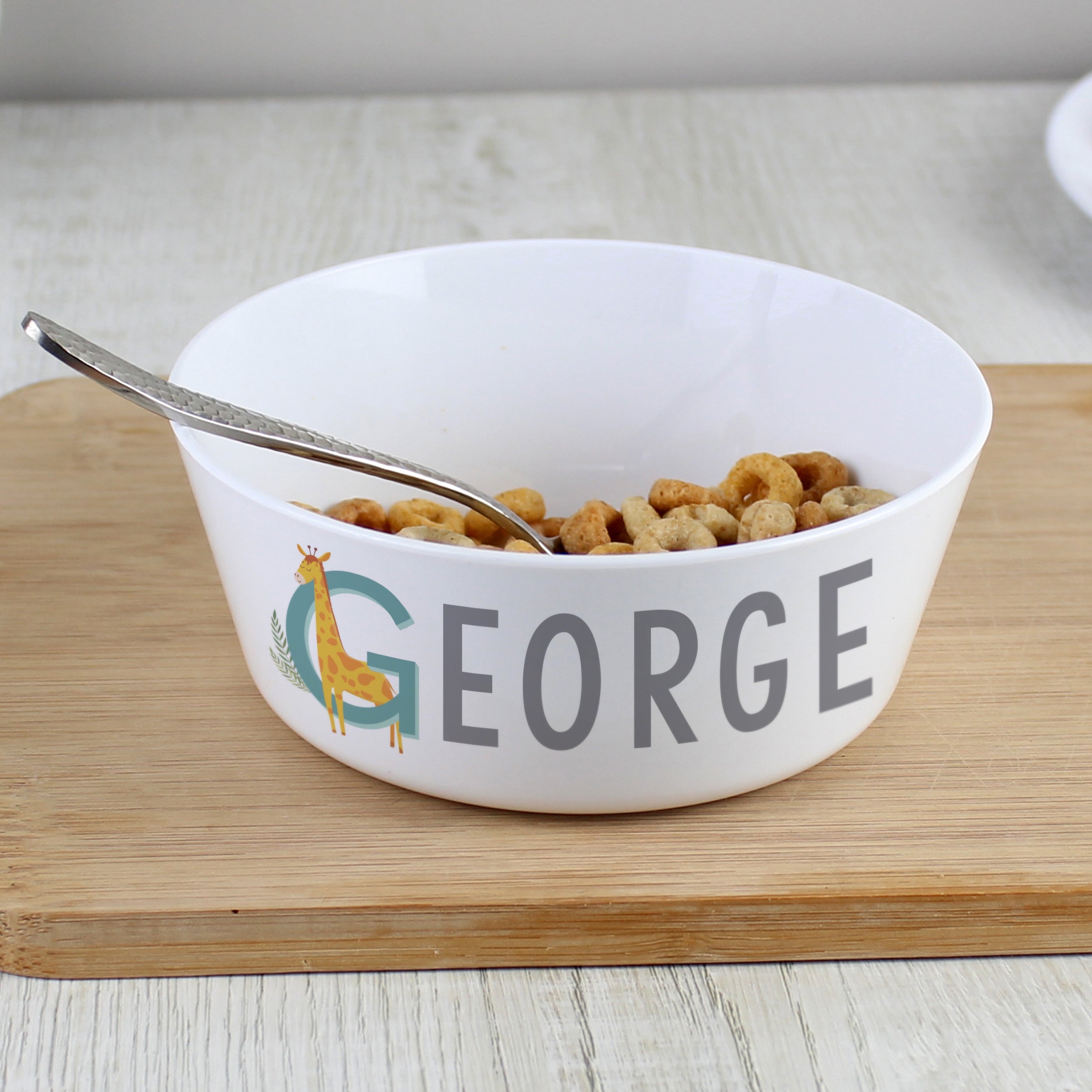 Personalised Animal Alphabet Plastic Bowl from Heartfelt Gifts