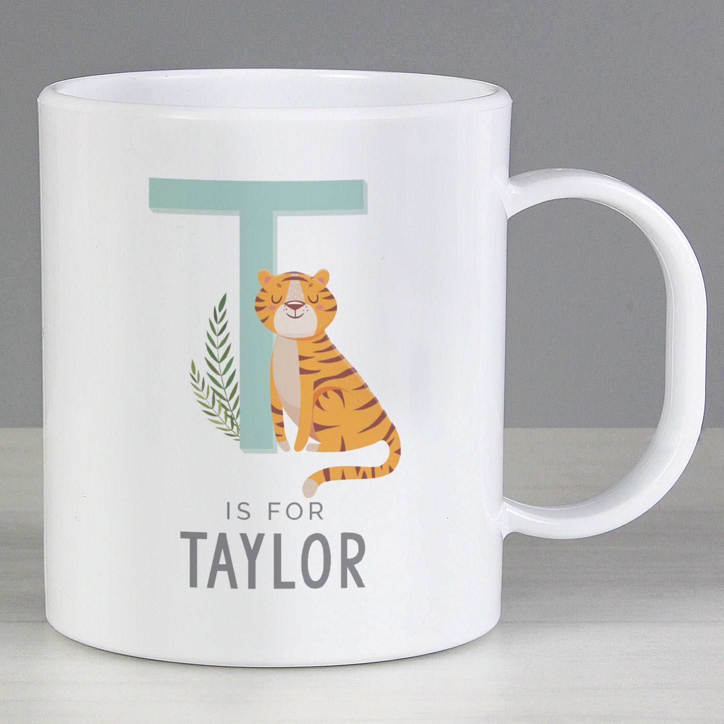 Personalised Animal Alphabet Plastic Mug from Heartfelt Gifts