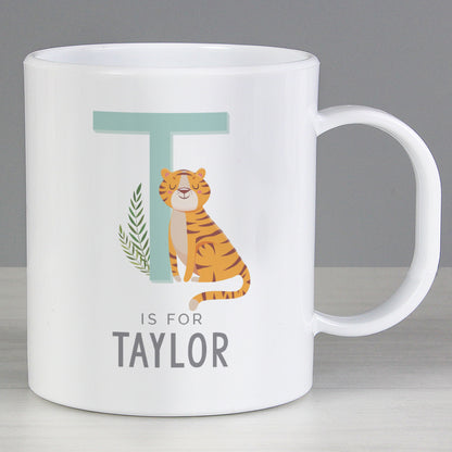 Personalised Animal Alphabet Plastic Mug from Heartfelt Gifts