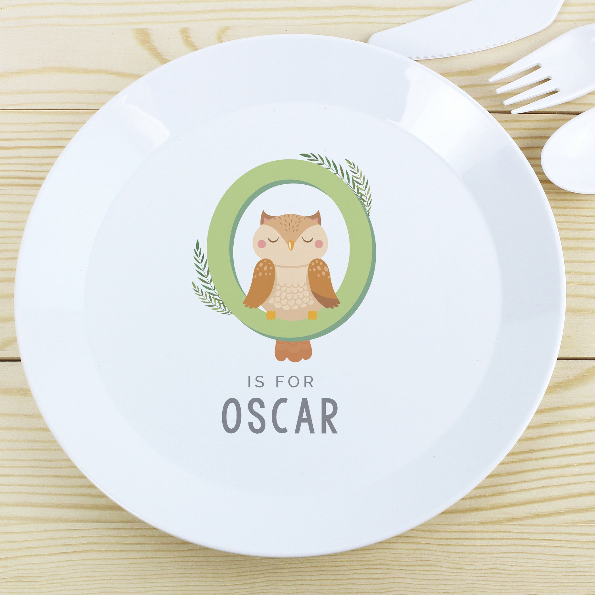 Personalised Animal Alphabet Plastic Plate from Heartfelt Gifts