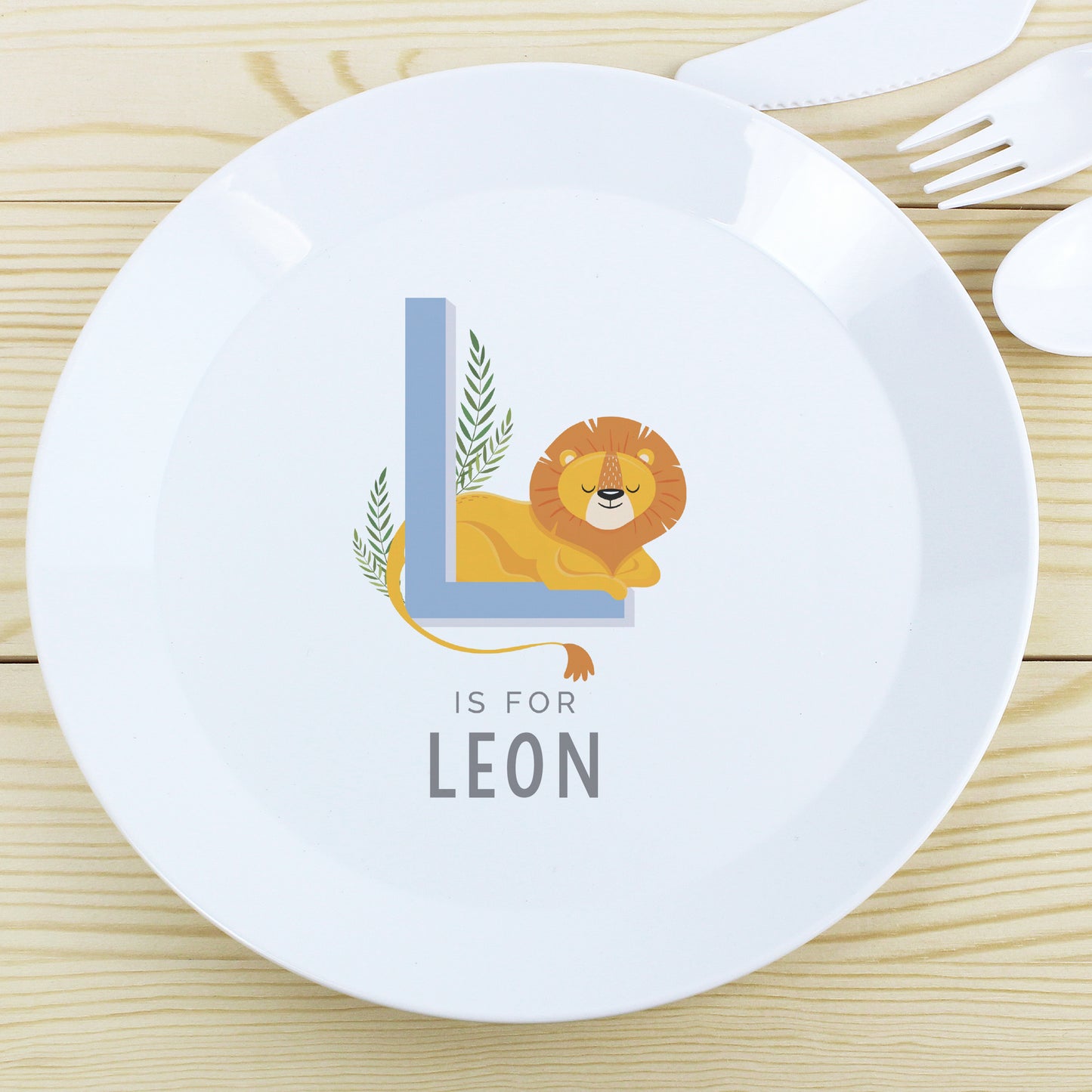 Personalised Animal Alphabet Plastic Plate - image 3