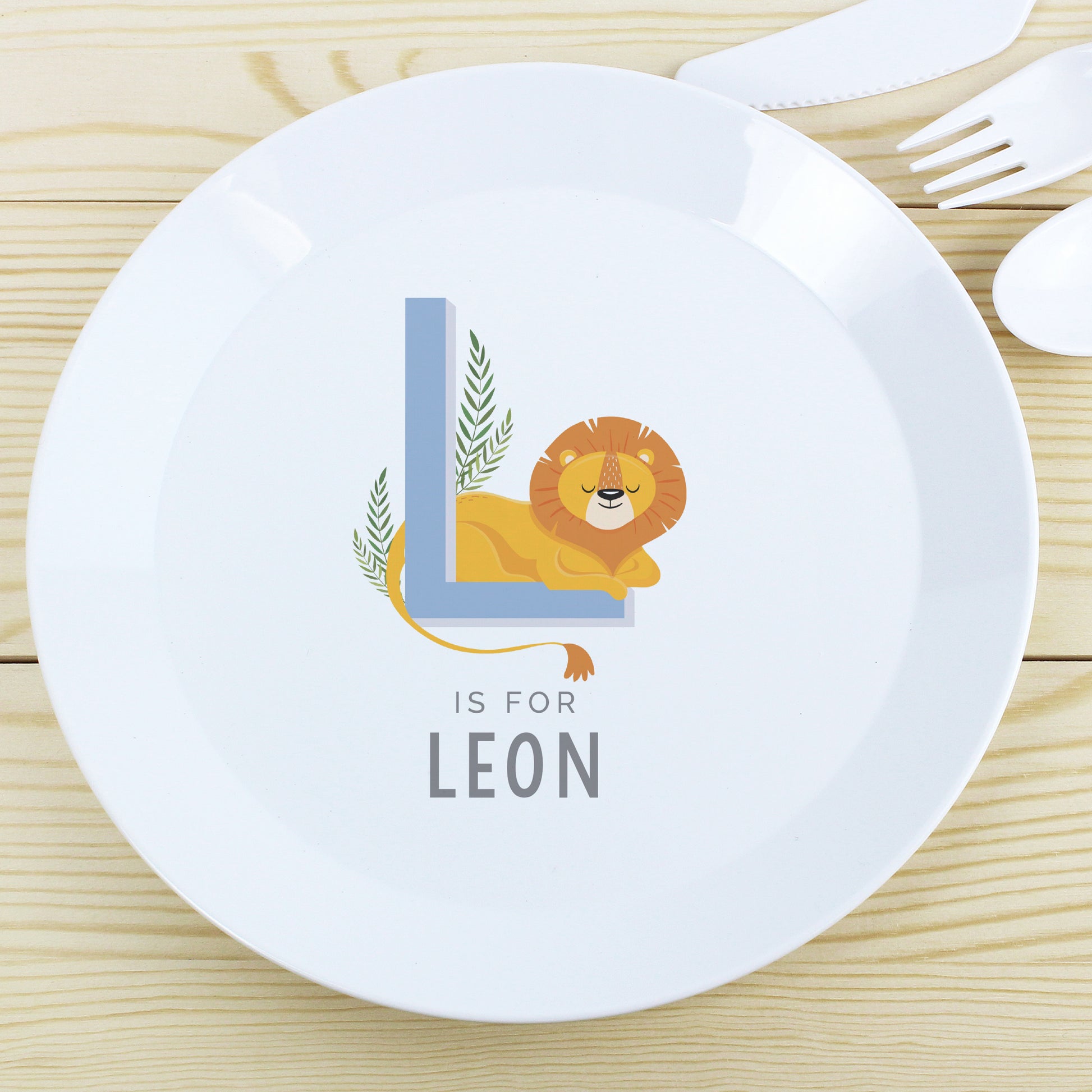 Personalised Animal Alphabet Plastic Plate - image 3