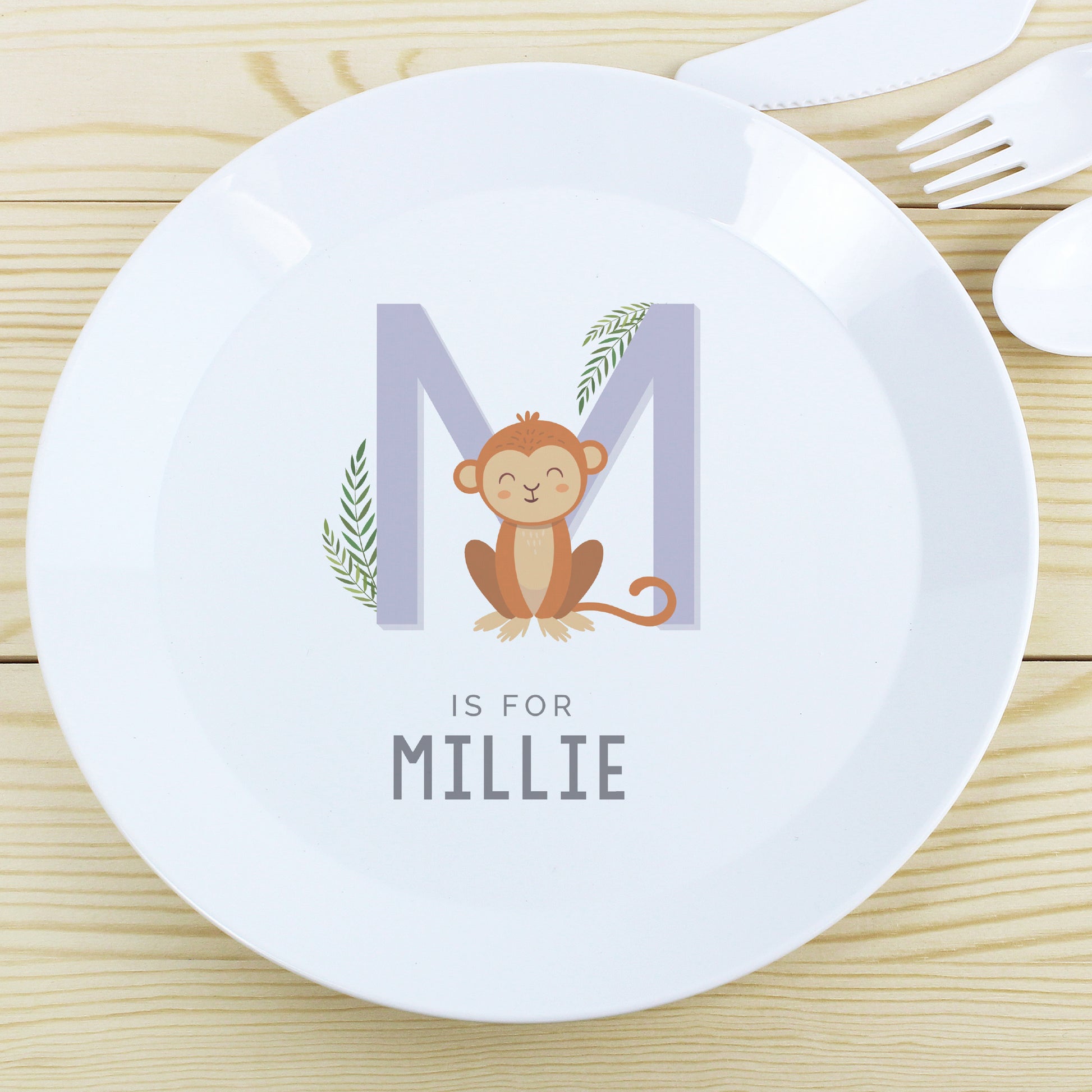 Personalised Animal Alphabet Plastic Plate - image 4