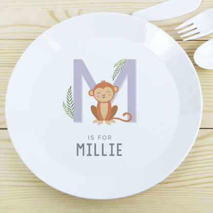 Personalised Animal Alphabet Plastic Plate - image 4