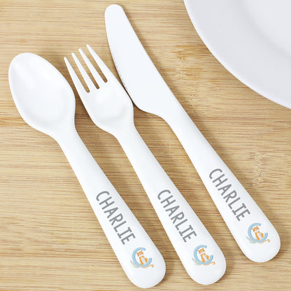 Personalised Animal Alphabet Plastic Cutlery from Heartfelt Gifts