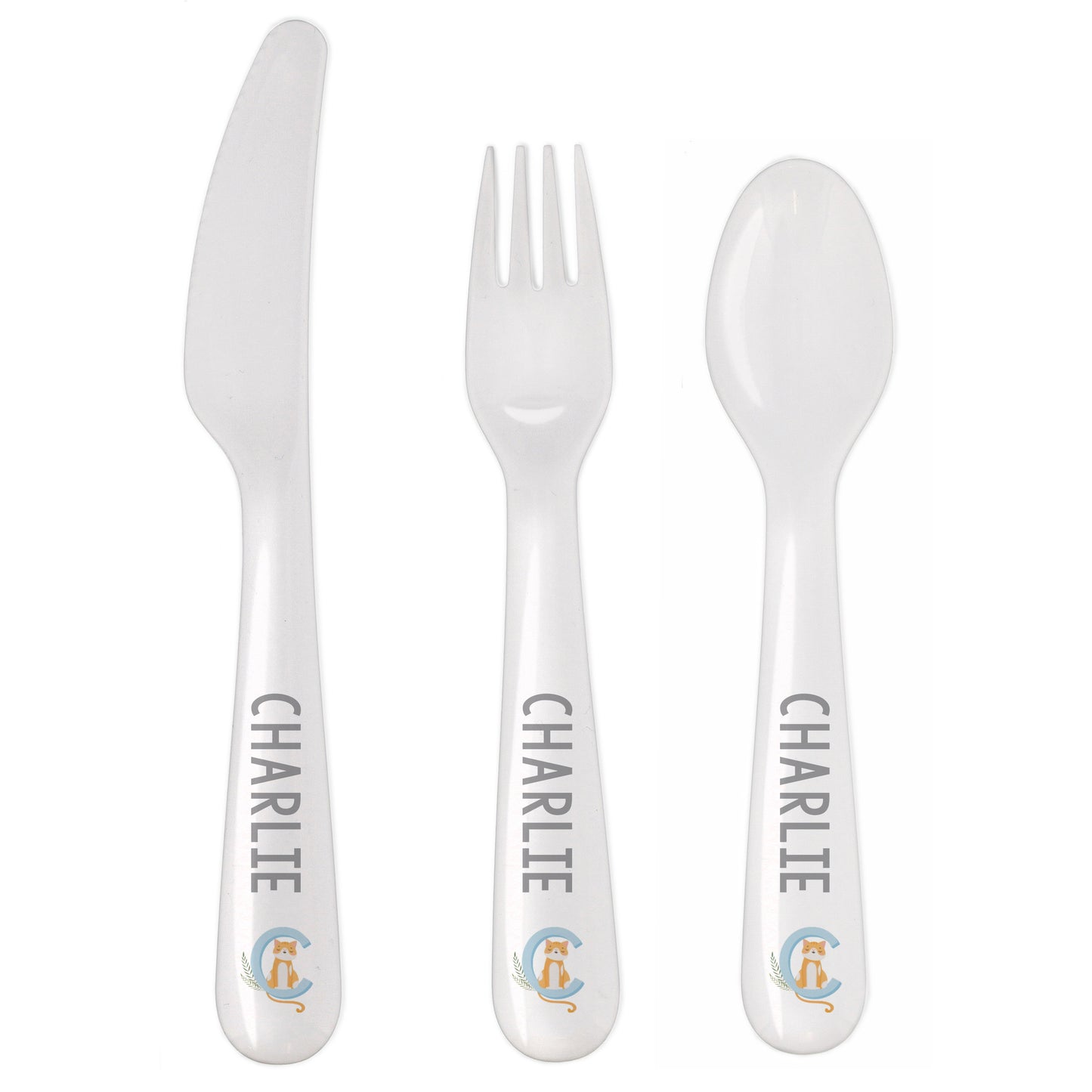 Personalised Animal Alphabet Plastic Cutlery - image 5