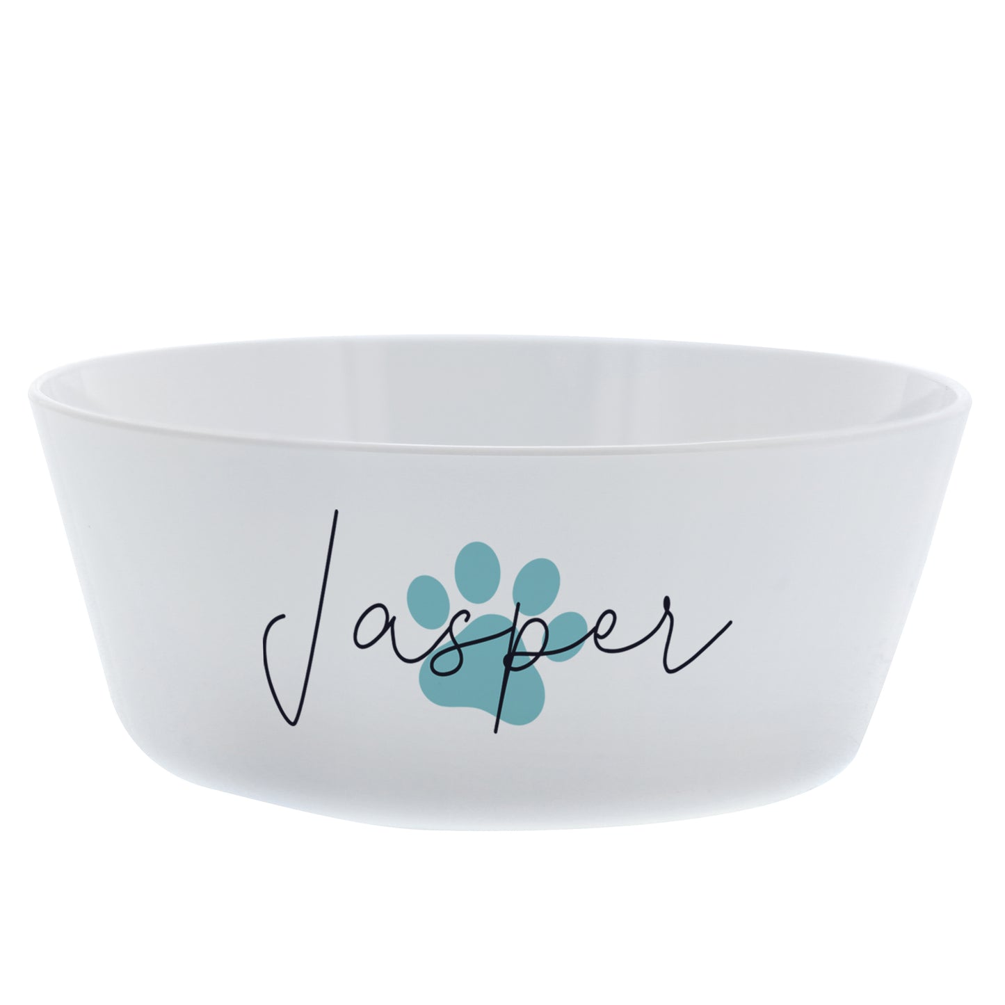 Personalised Blue Pawprint Plastic Cat Bowl - image 4