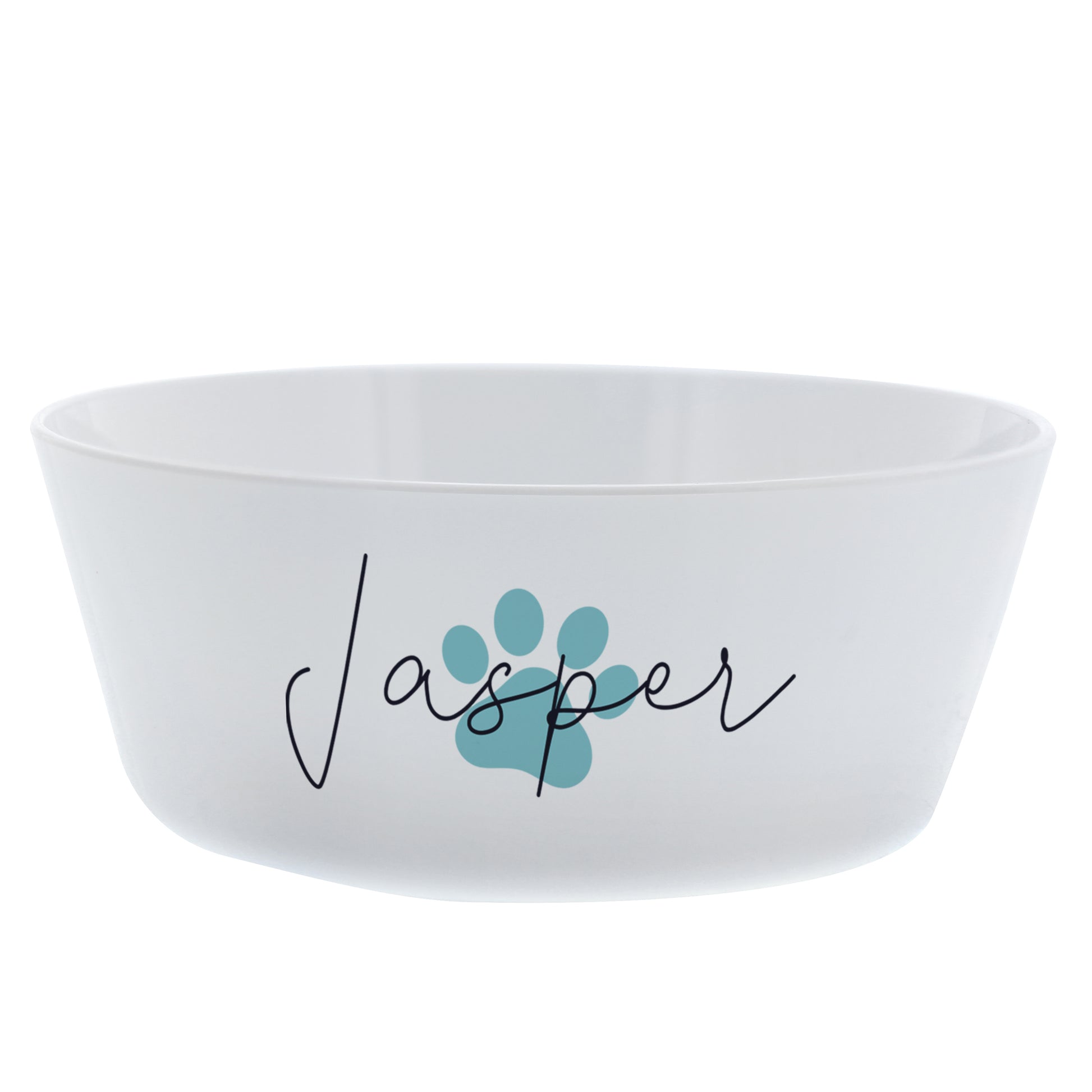 Personalised Blue Pawprint Plastic Cat Bowl - image 4