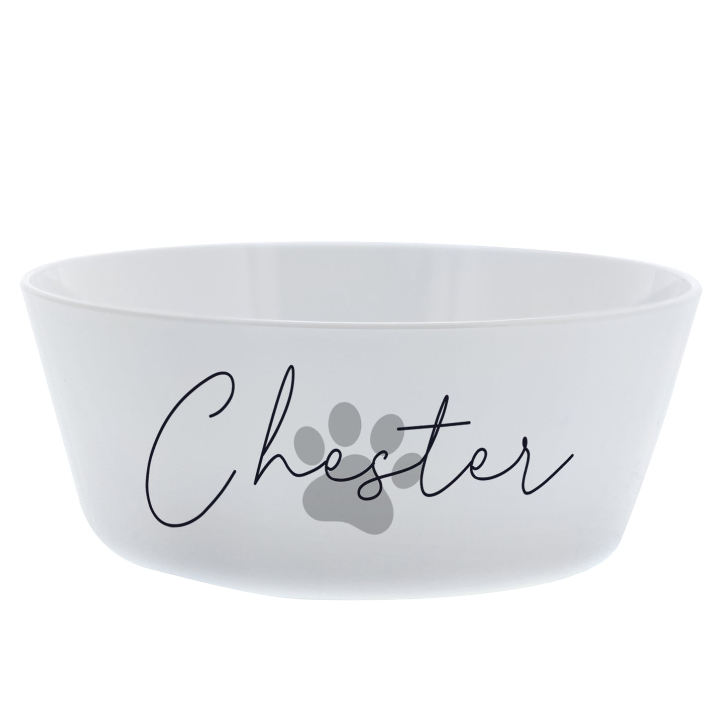 Personalised Grey Pawprint Plastic Cat Bowl - image 4