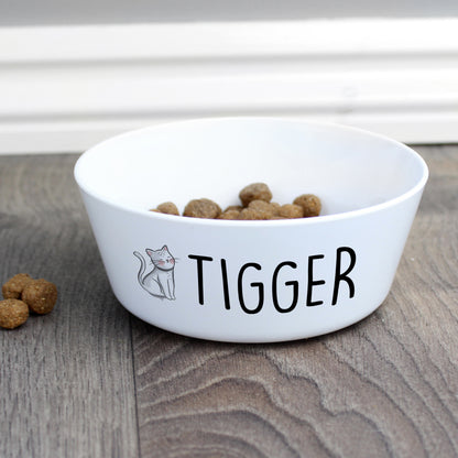 Personalised Scribble Cat Plastic Cat Bowl - image 3