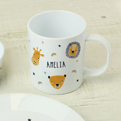 Personalised Safari Animals Plastic Childrens Breakfast Set - image 7