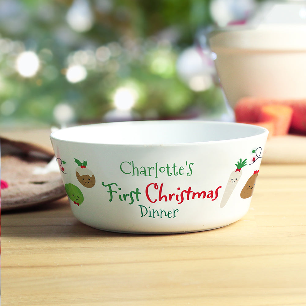 Personalised 1st Christmas Dinner Plastic Bowl - image 3